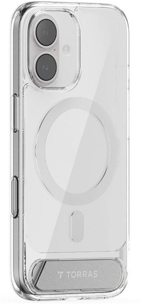 Mbështjellës telefoni Torras Pstand Series për iPhone 17, transparent