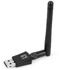 Бежичен мрежен адаптер LevelOne WUA-0605, USB 2.0, 300Mbps, црн