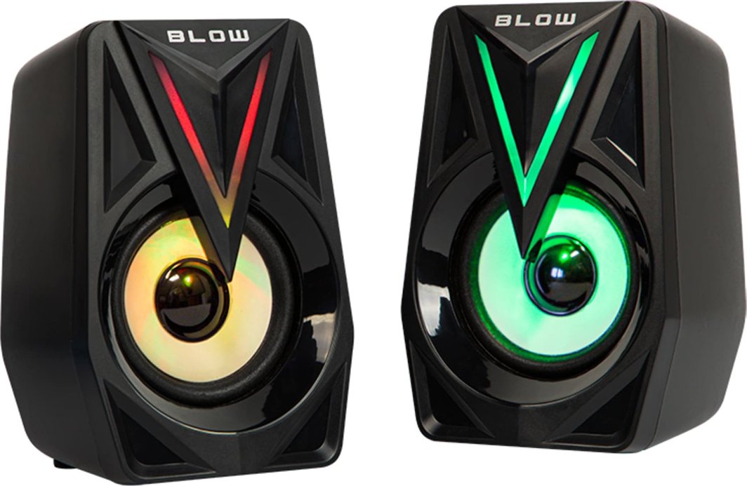 Altoparlantë kompjuteri Blow Computer Speakers 2.0 Balance, USB, LED RGB, të zinj