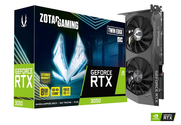 Kartelë grafike Zotac Gaming ZT-A30500H-10M NVIDIA GeForce RTX 3050 Twin Edge OC 8 GB LHR