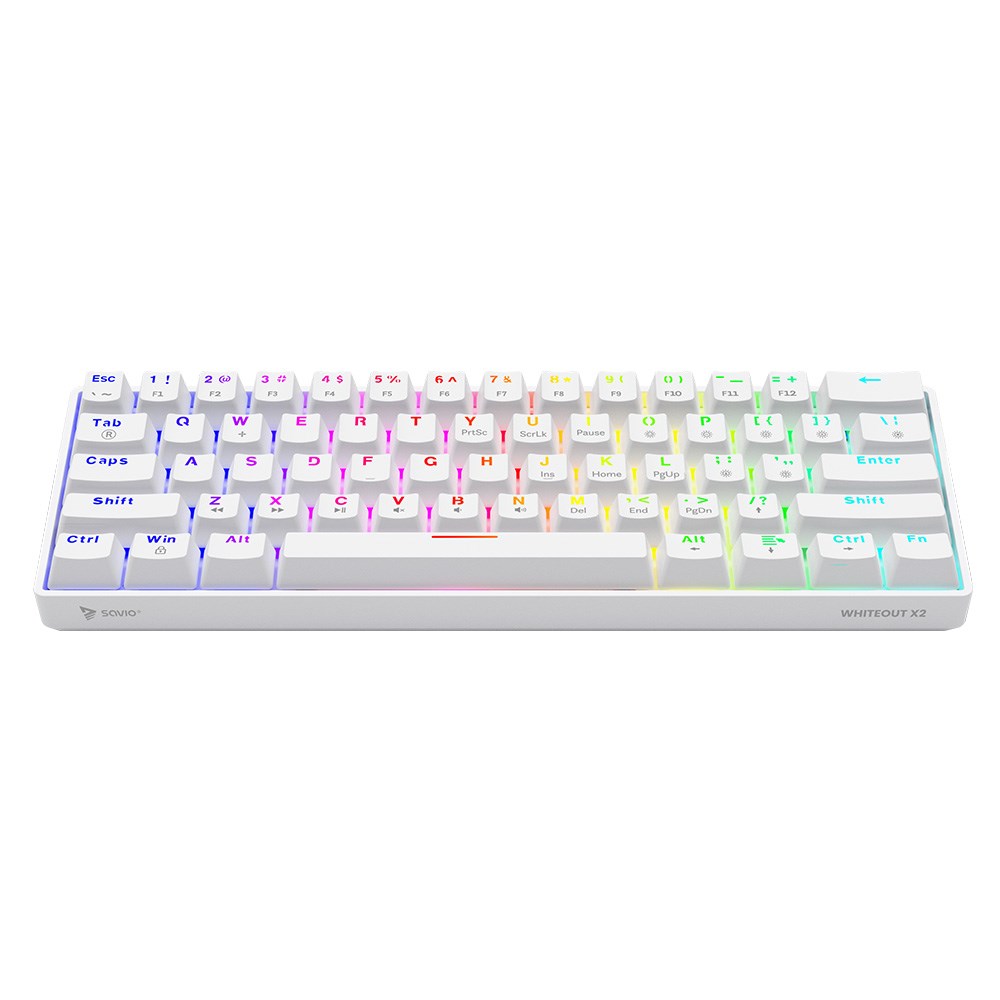 Tastierë mekanike Savio WHITEOUT X2, OUTEMU Brown, 60%, RGB, e zezë