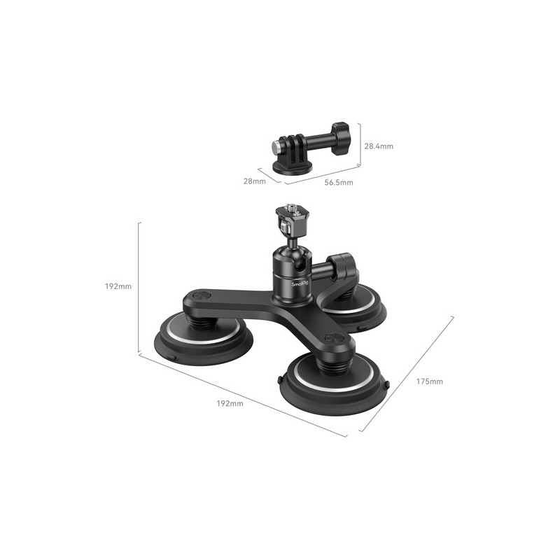 Mbajtës magnetik Triple SmallRig për kamerat e aksionit
