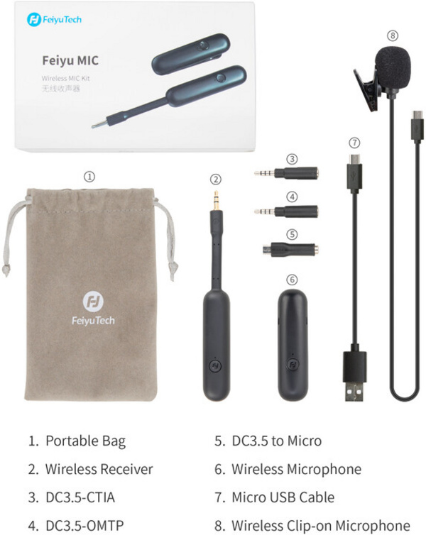 [OUTLET] Mikrofoni pa tel FeiyuTech me marrës, IV