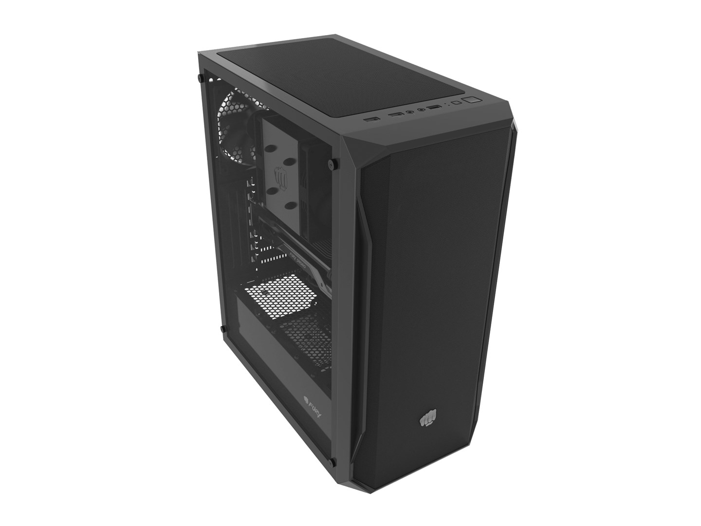 Kuti kompjuterike Fury Shobo SH4F, ATX, 4x120mm PWM, xham i temperuar