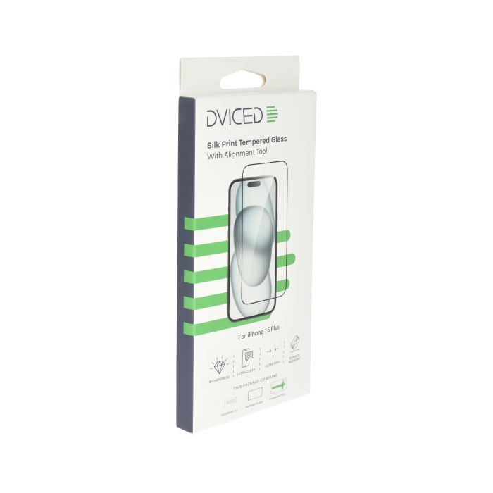 Dviced iPhone 15 Plus Silk Print Screen Protector With Applicator