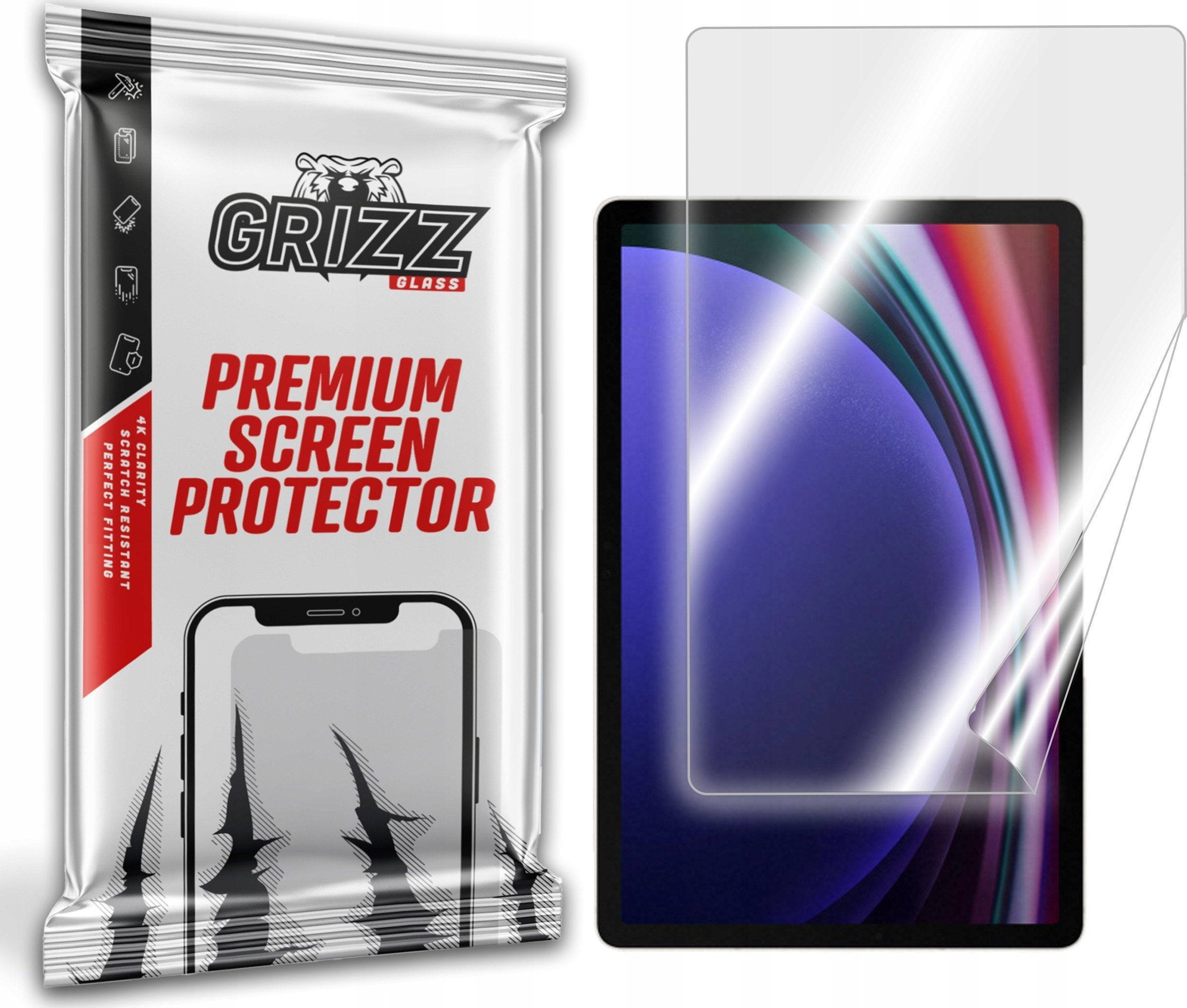 Mbrojtës ekrani GrizzGlass CeramicFilm për Samsung Galaxy Tab S9 Plus S10 Plus, keramik fleksibël, transparencë e lartë