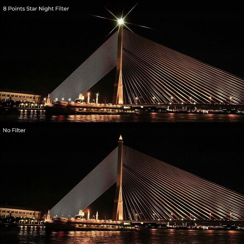 Filter fotografik K&amp;F Concept Variable Star 4-8 62mm, xham optik 18 shtresa, i gjelbër