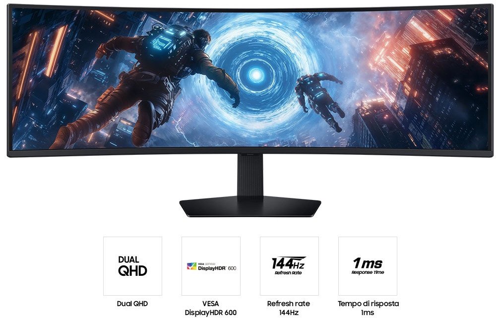 Monitor gaming Samsung Odyssey G9 S49FG912EU, 49", Dual QHD, i zi