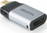 Adapter USB C në HDMI DICOTA D32046, 4K, Power Delivery 100W, argjendtë