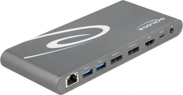 Docking station Delock 87772, USB C, Triple 4K, gri | Gjirafa50