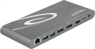 Docking station Delock 87772, USB C, Triple 4K, gri