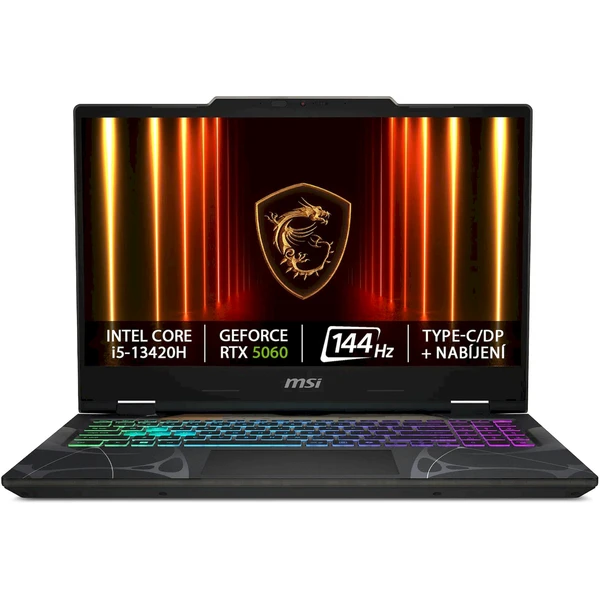 Laptop MSI Cyborg 15 B13WFKG-478XCZ, i5-13420H, RTX 5060, 16GB, 1TB, i zi