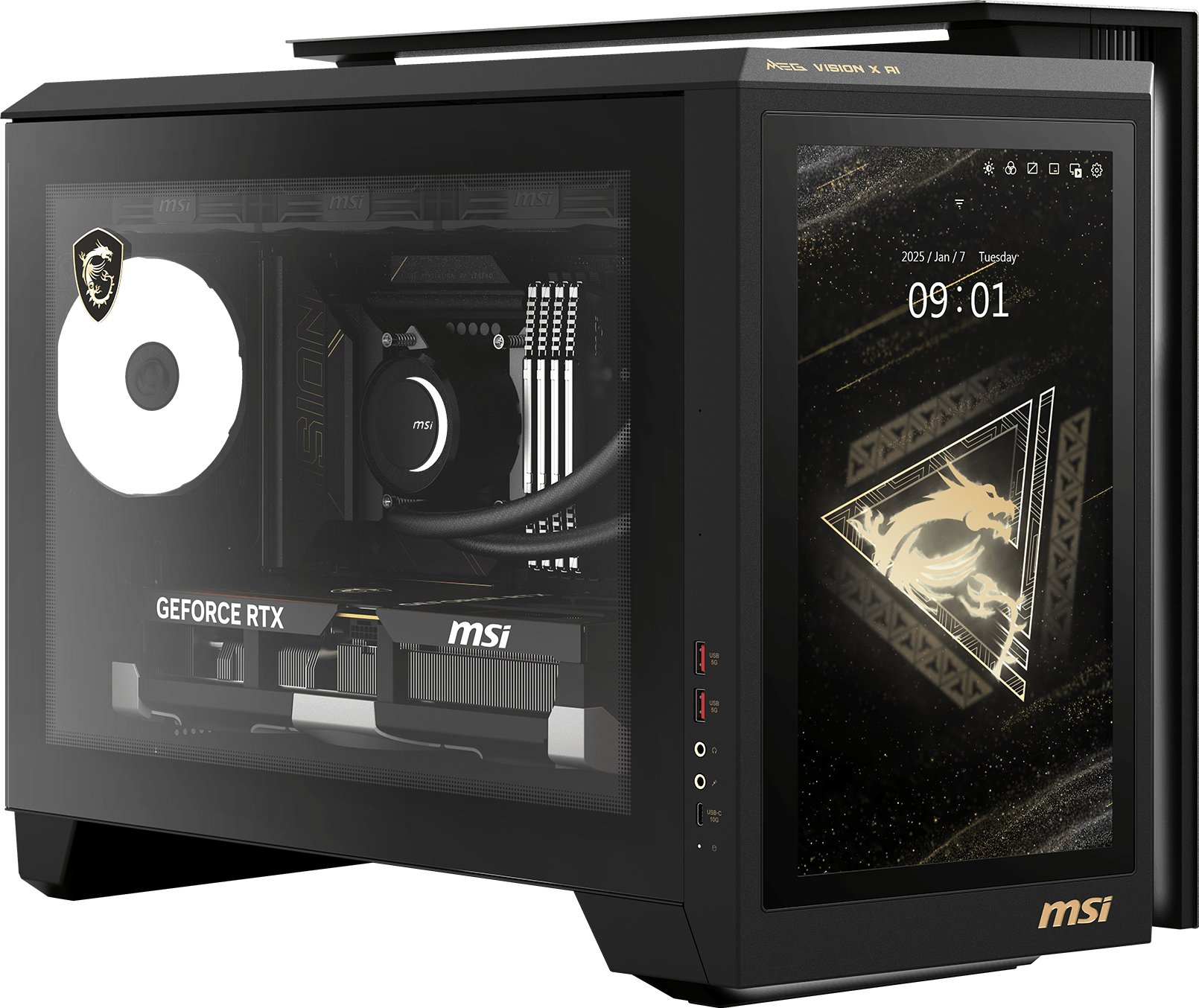 PC Gaming MSI MEG Vision X AI 2NVR7-236AT, Intel Core Ultra 7, RTX 5070 Ti, 64GB RAM, 2TB SSD, i zi
