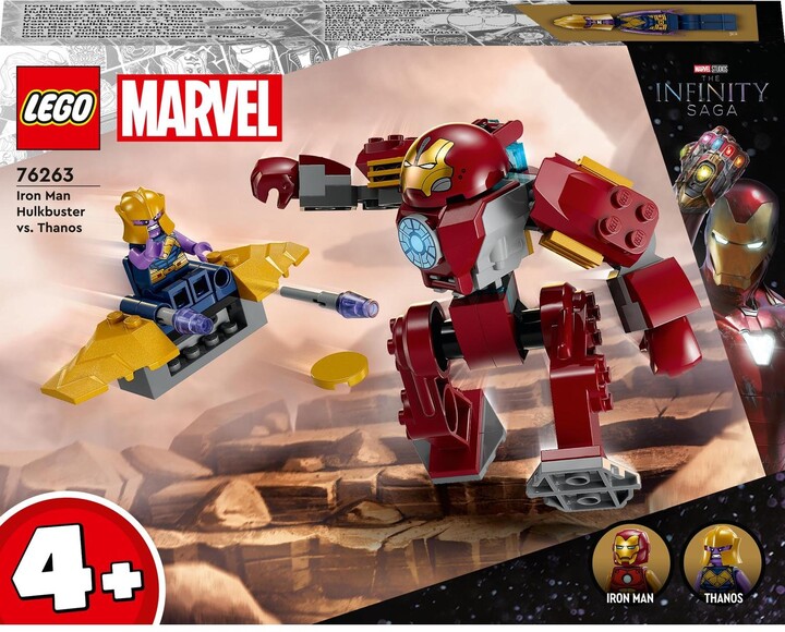 Set LEGO® Marvel 76263 Iron Man Hulkbuster Vs. Thanos, 66 pjesë