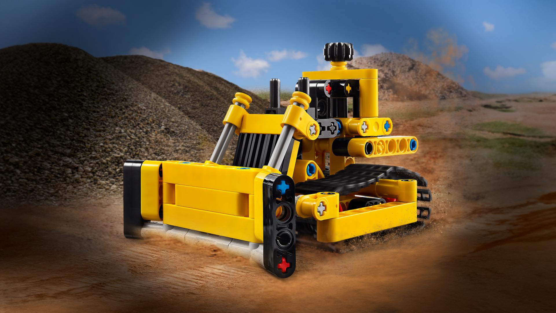 Llodër ndërtimi LEGO Technic Bulldozer 42163, model ndërtimi, për fëmijë