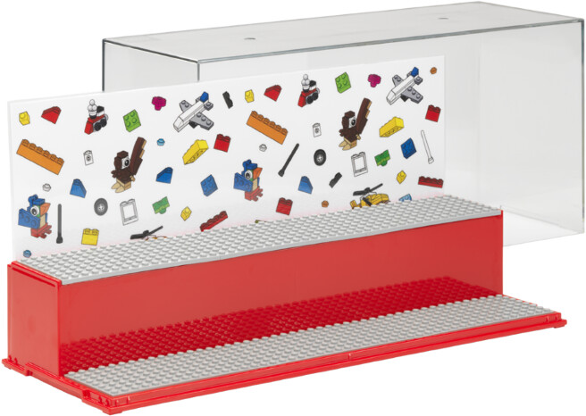Kuti koleksionuese LEGO Iconic, e kuqe / transparente
