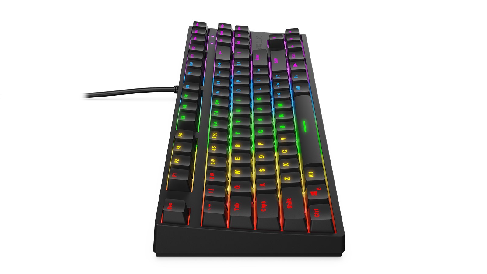 Tastierë gaming Krux Atax RGB TKL, Outemu Brown, e zezë