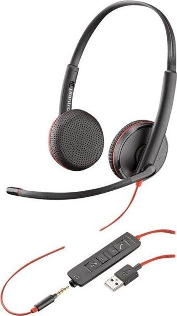 Kufje Poly Blackwire C3225, stereo, USB, të zeza