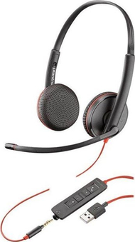 Kufje Poly Blackwire C3225, stereo, USB, të zeza
