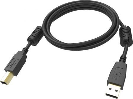 Kabllo USB Vision TC 2MUSB/BL, USB 2.0, 2m, USB A në USB B, e zezë