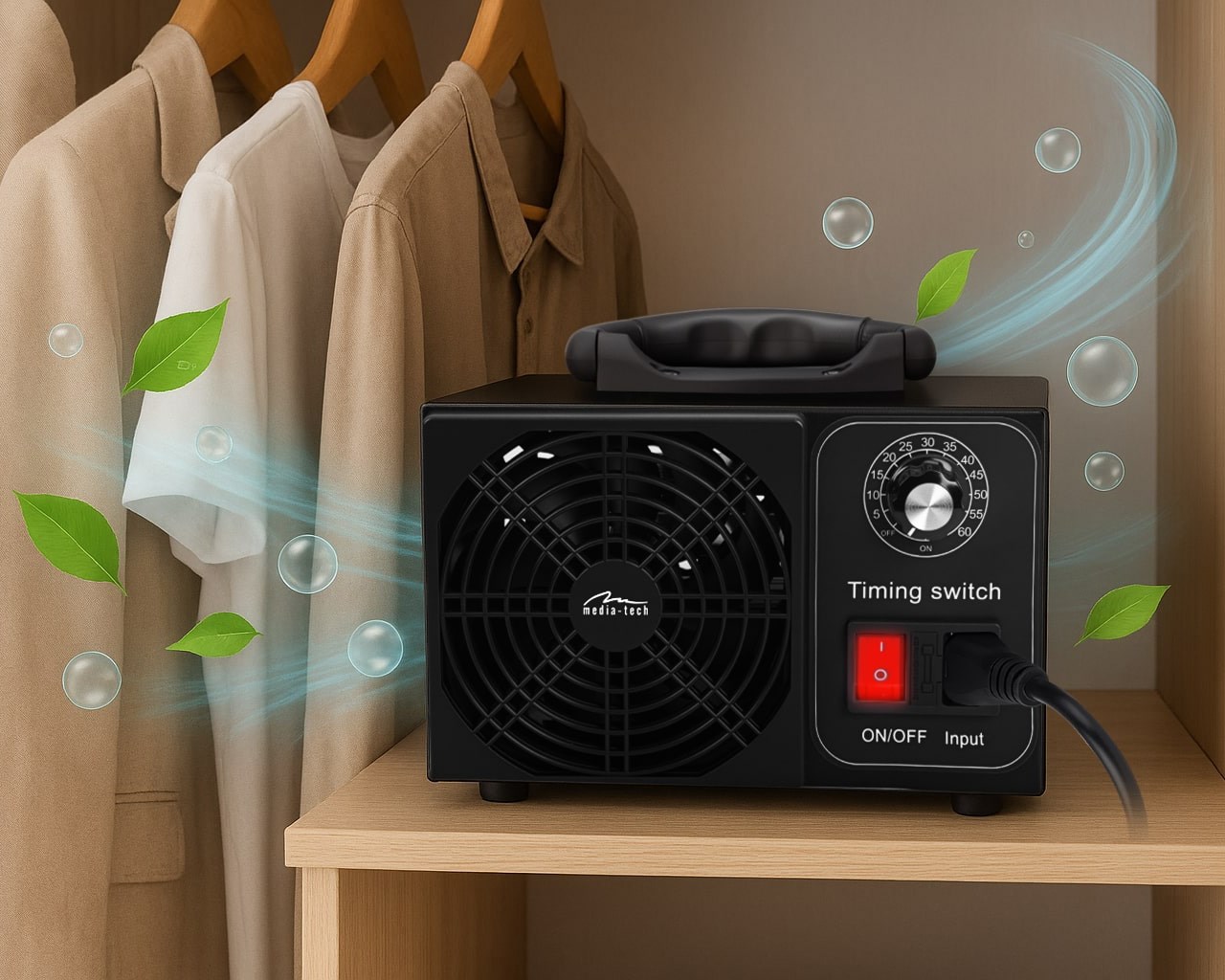 Gjenerator ozoni Media-Tech MT6540, profesional, metalik, gri