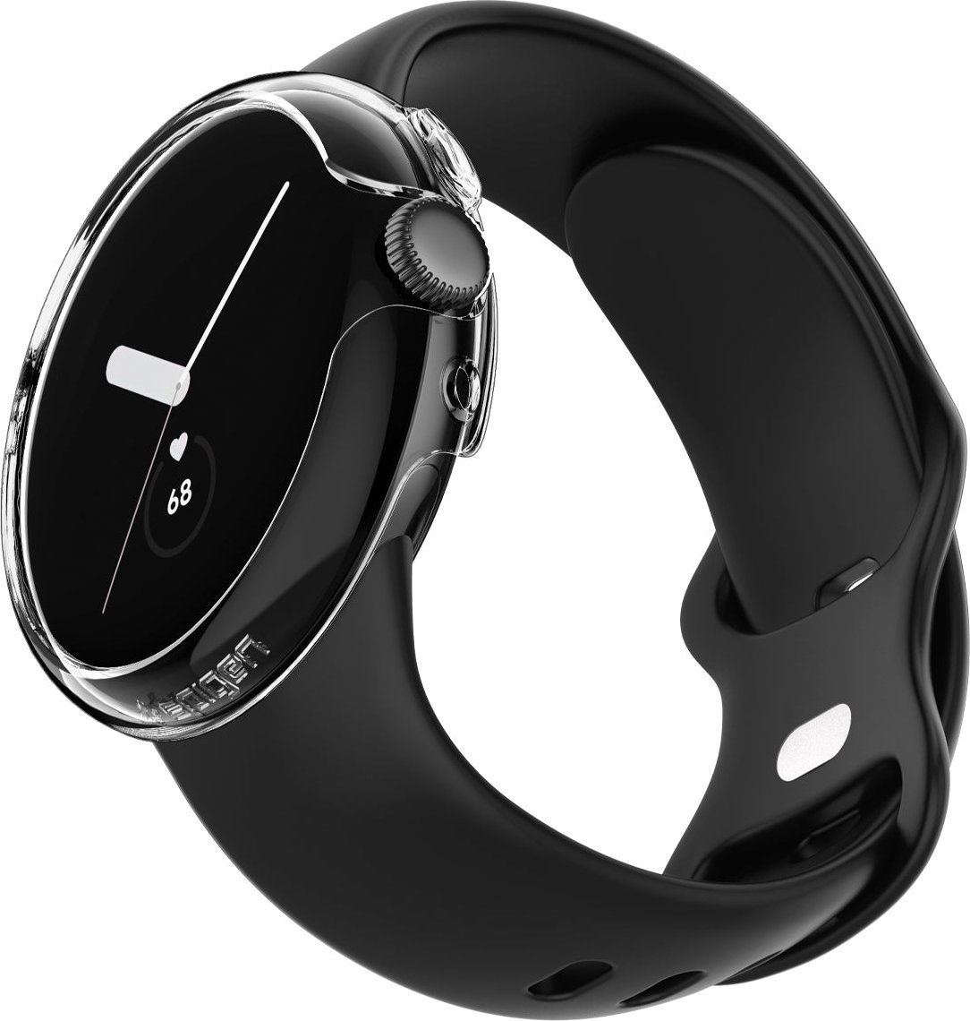 Mbrojtëse ore Spigen Thin Fit Google Pixel Watch 2 1, kopertinë klip, transparente, e tejdukshme 3