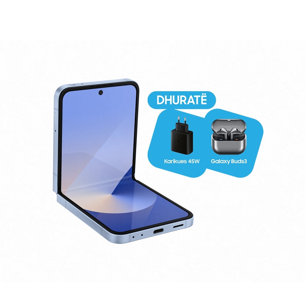 Celular Samsung Galaxy Flip 6, 12GB RAM, 256GB SSD, i kaltër