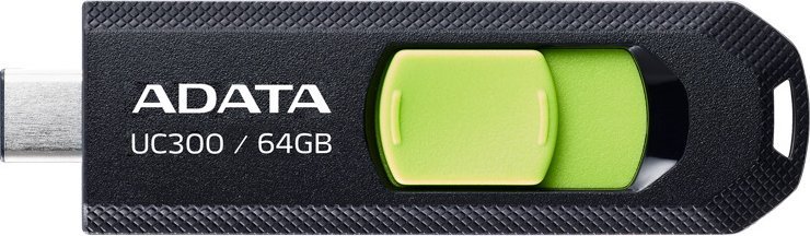 USB АДАТА UC300, 64GB, USB 3.2, зелено и црно