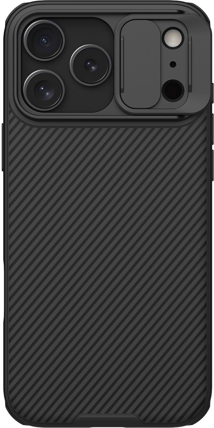 Maskë telefoni Nillkin CamShield Pro për iPhone 17 Pro Max, me mbrojtje kamere, kompatibile me MagSafe, e zezë