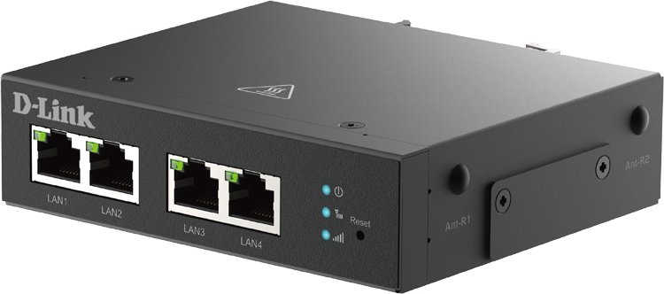 Ruter industrial D-Link 4G LTE M2M VPN, 4 porta Fast Ethernet, metalik