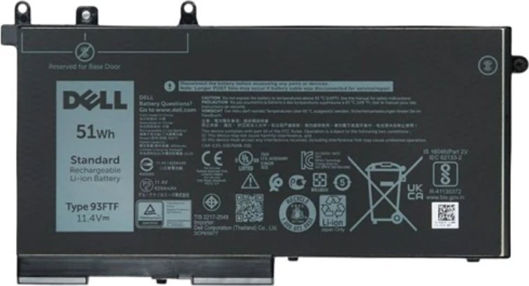 Bateri laptopi Origin Storage DELL, 51Wh, 3 qeliza Lithium Ion, e zezë