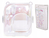 Set mbrojtës LoveInstant për kamerë Fuji Instax Mini 12, kuti transparente, sleeve transporti me shkëlqim