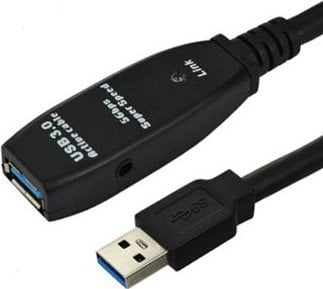 Kabllo USB MicroConnect USB A në USB A, 10 m, USB 3.2 Gen 1, e zezë