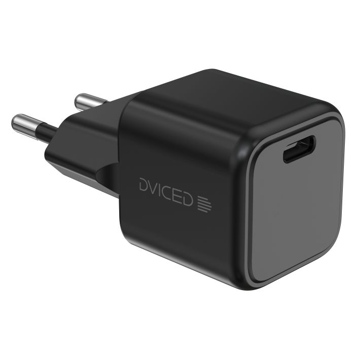 Dviced Wall Charger 30W GaN USB-C EU W Cable, Black