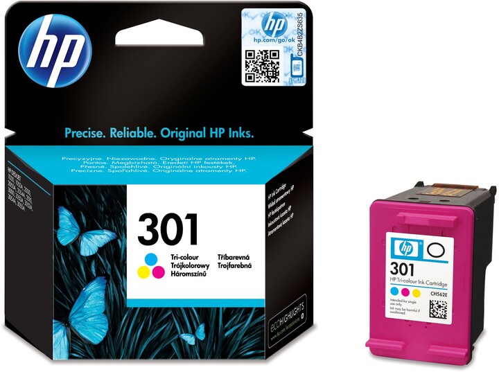Ngjyrë për printer HP CH562EE, ngjyrë të kaltër, purpurt dhe të verdhë