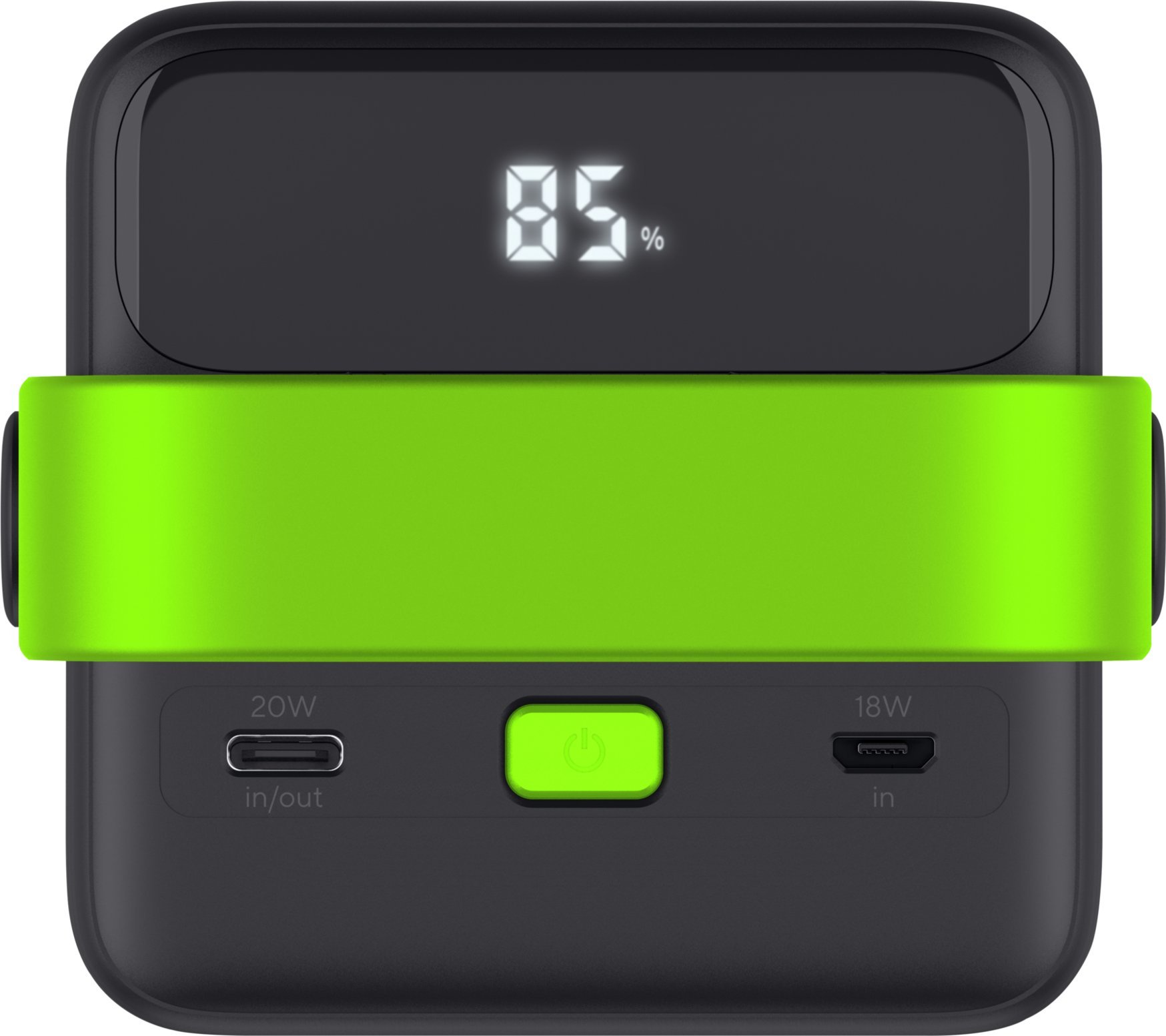 Надворешна батерија Trust Redoh XXL, екран, излез USB и USB C, црна
