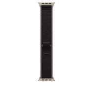 Apple Watch 49mm Loop, Black/Charcoal Trail Loop, M/L, Natural Titanium Finish