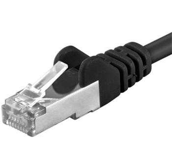 Kabllo Premiumcord Patch CAT6a S-FTP, 1m, e zezë