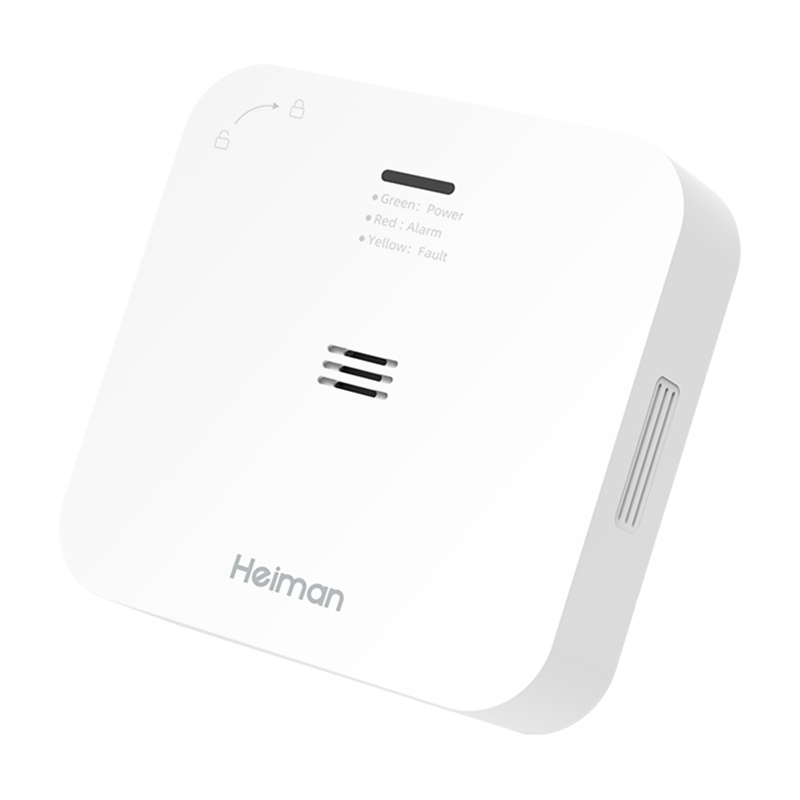 Sensor monoksidi karboni Heiman HM-720ES-W, wireless, me aplikacion, i bardhë