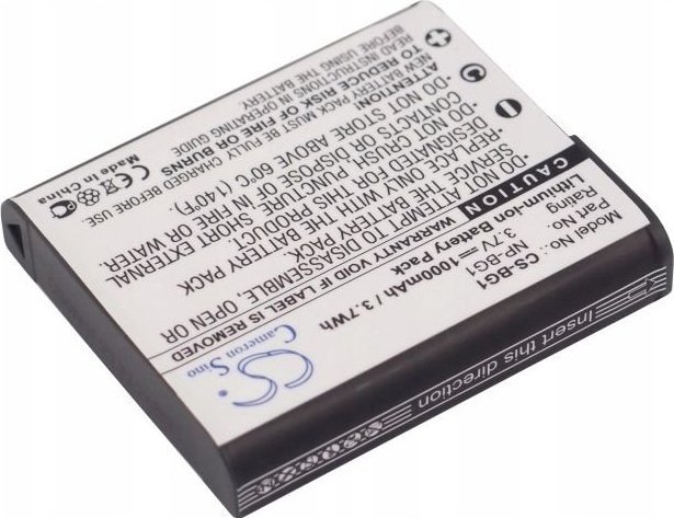 Bateri zëvendësuese për kamera Sony NP-BG1 NP-FG1, 3.7V, 1000mAh, e zezë