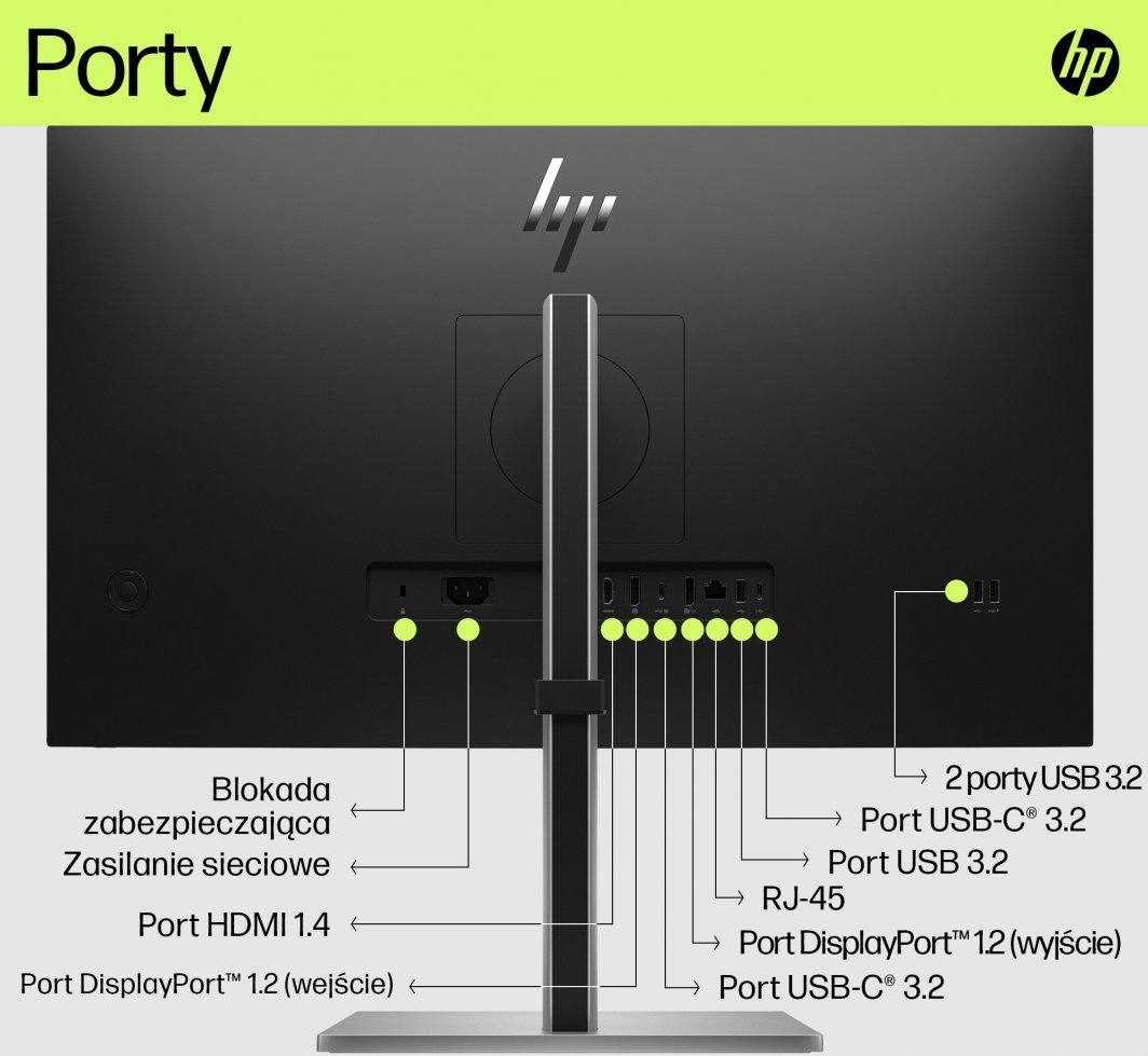 Monitor HP E27U G5, 27", 2560 x 1440 (WQHD), i zi