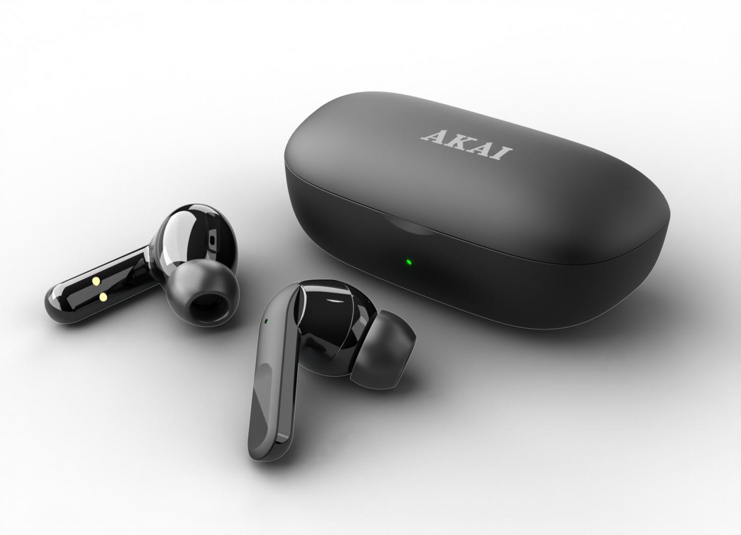 Kufje pa tela Akai BTJE-J20ANC, Bluetooth 5.3, me kuti karikimi, të zeza