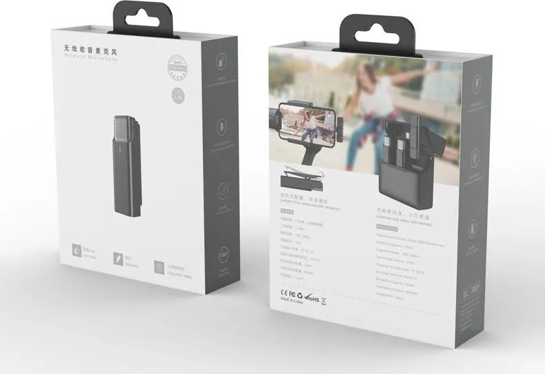 Mikrofon wireless për smartphone Viking Technology M302, set 2 copë, Lightning, i zi