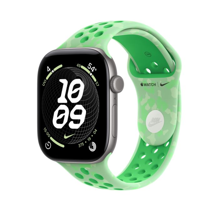 Apple Watch 46mm Green Spark Nike Sport Band, M/L