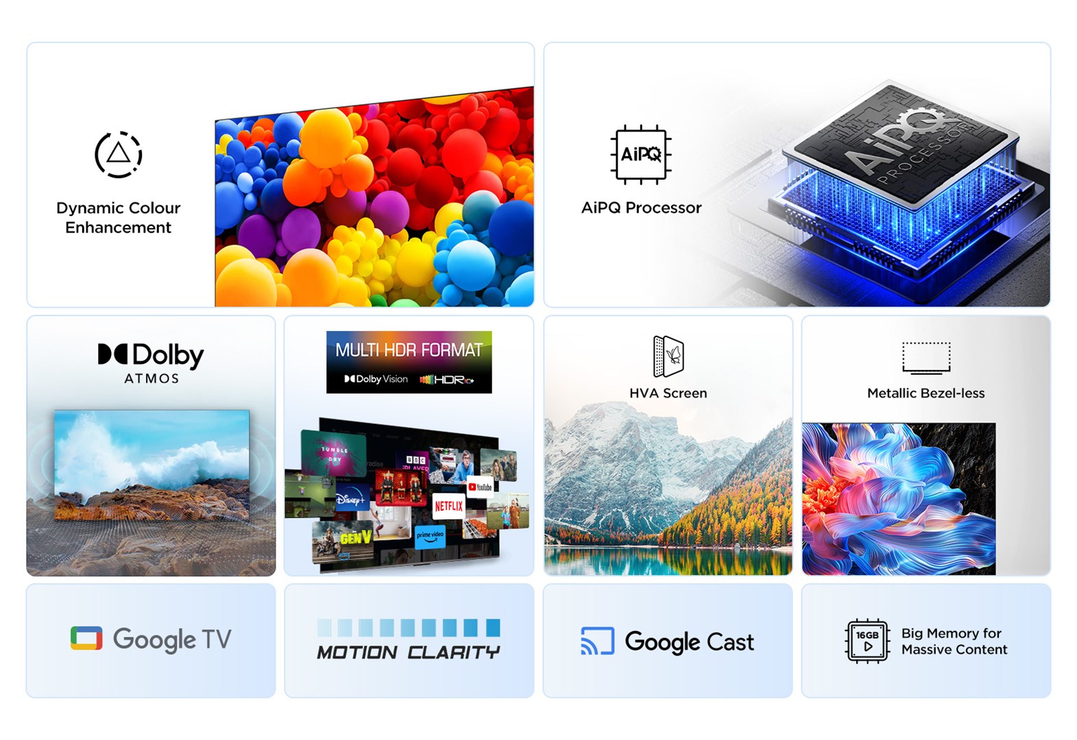 Televizor TCL 43V6C, 43", 4K Ultra HD, Smart Google TV, i zi