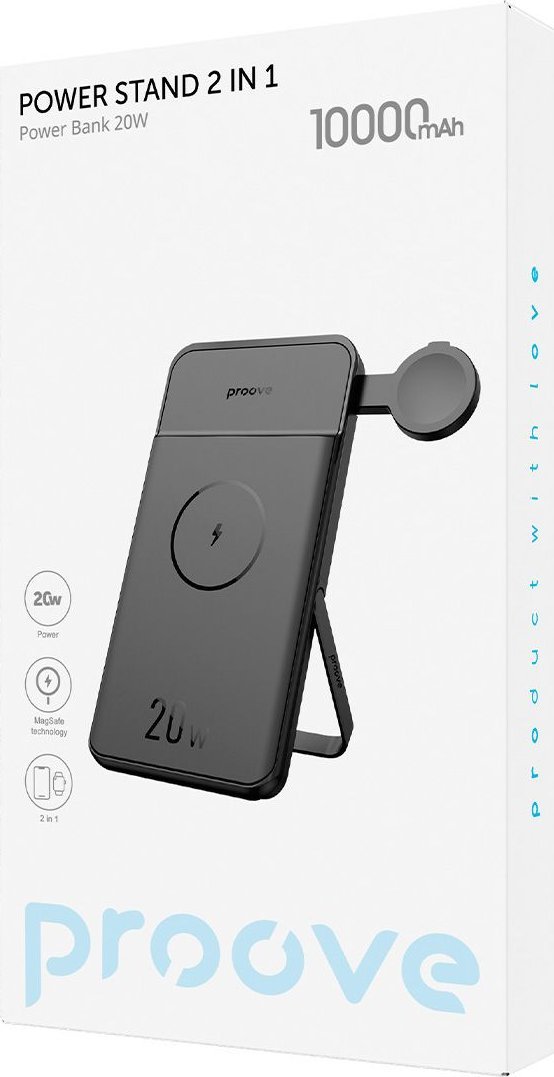 Powerbank Proove Power Stand 2 in 1, 10000mAh, 20W, i zi
