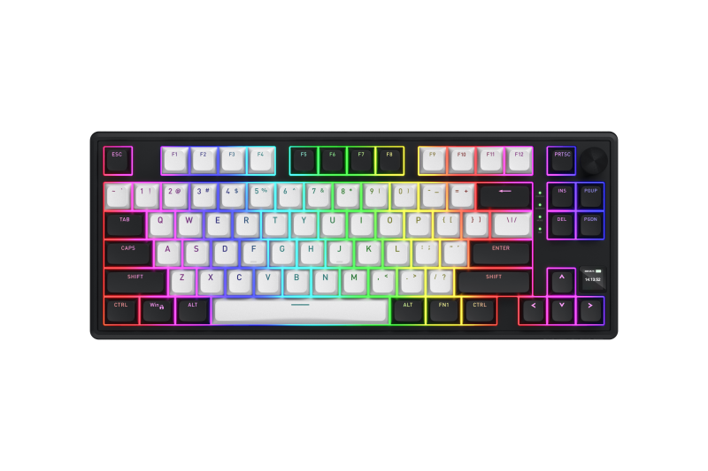 Tastierë gaming Hator Skyfall 80 MAG Ultima, wireless 8K tri-mode, RGB, e bardhë e zezë