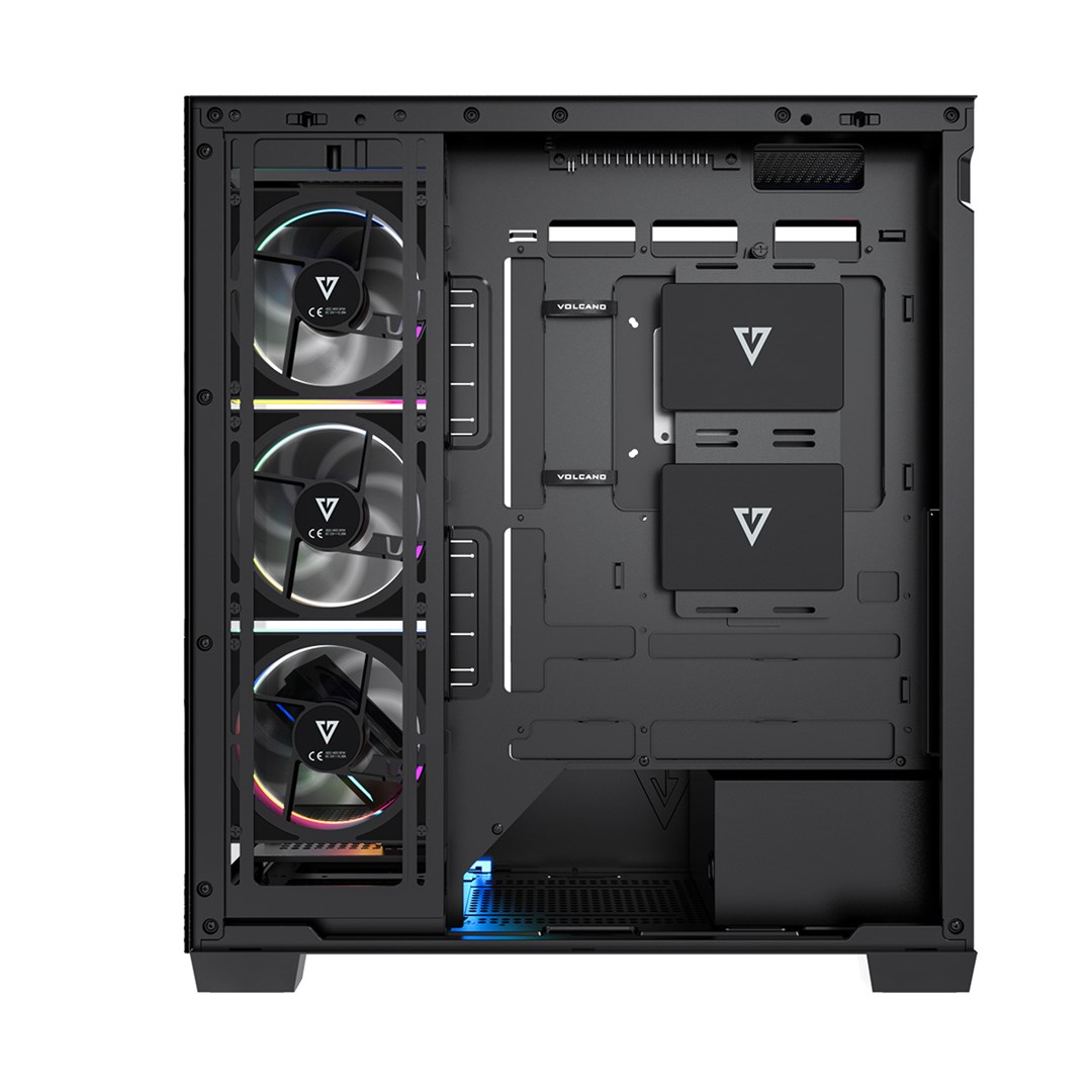 Kase PC Modecom Volcano Stellar Plus 5F ARGB, ATX, xham i temperuar, e zezë