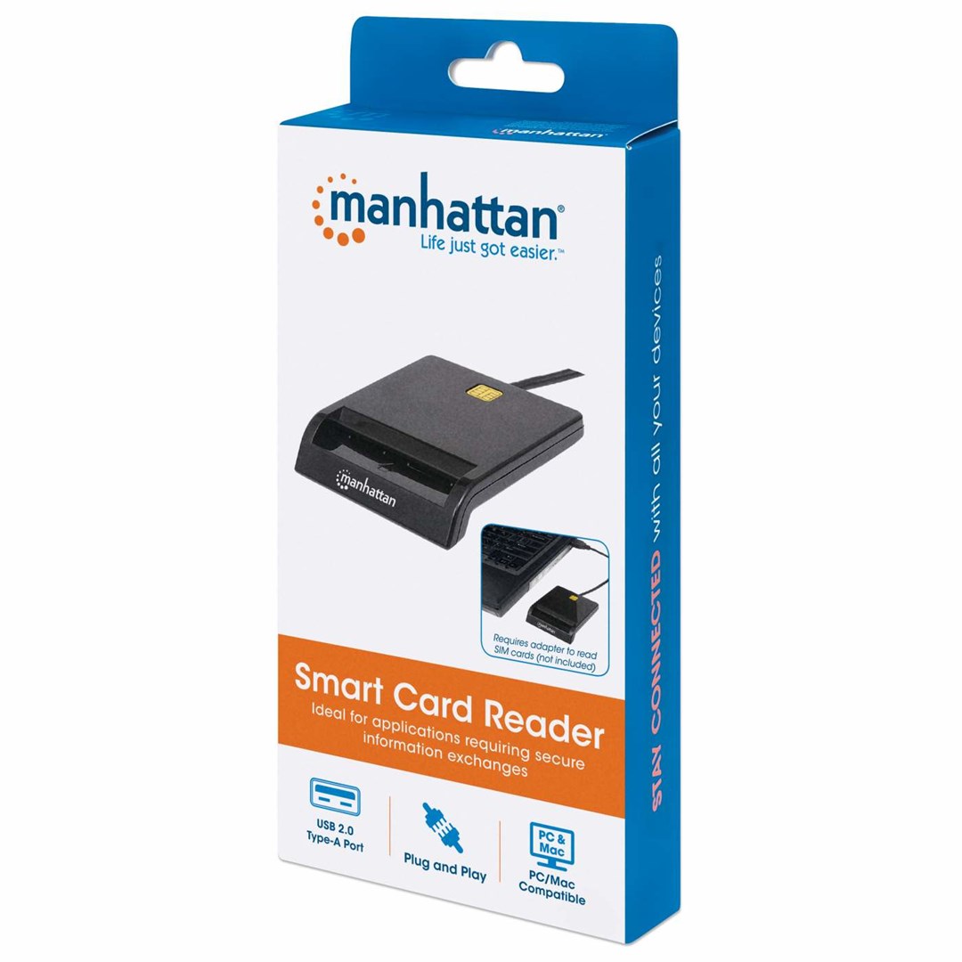 Lexues kartash inteligjente Manhattan 102049, USB, i zi