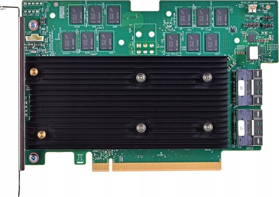 Kartelë RAID Broadcom MegaRAID 9670W-16i, 16 porta, PCI-E 4.0, NVMe SAS SATA